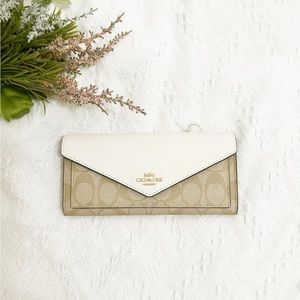 Coach Slim Envelope Wallet In Signature Canvas